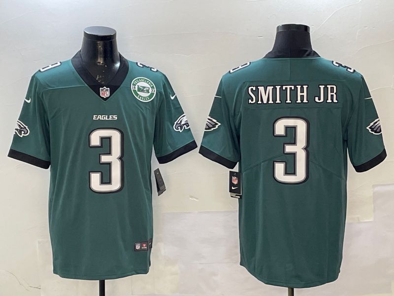 Men Philadelphia Eagles #3 Smith jr Green Second generation 2025 Nike Limited NFL Jersey style 6->philadelphia eagles->NFL Jersey